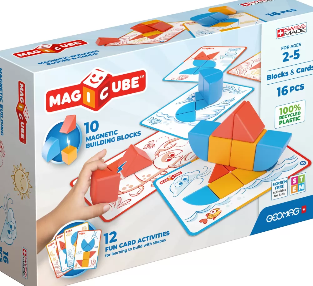 Flash Sale 302 Magicube Recycled Blocks And Cards 16 Pcs Costruzioni Bambini