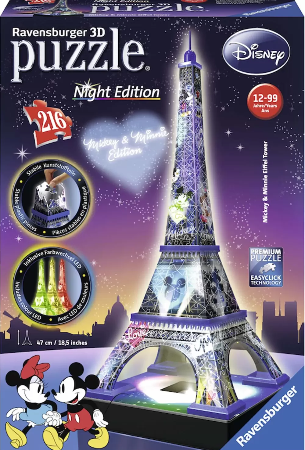Store 3D Puzzle Building Night Edition Tour Eiffel Best Seller Disney Disney Marche Puzzle 3D