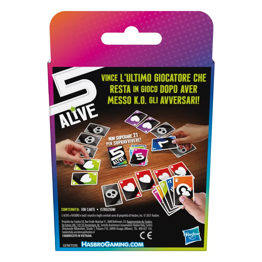 Sale 5 Alive, Gioco Di Carte Veloce Per Famiglie, Dagli 8 Anni In Su, Per 2-6 Giocatori Giochi Di Societa Per Bambini