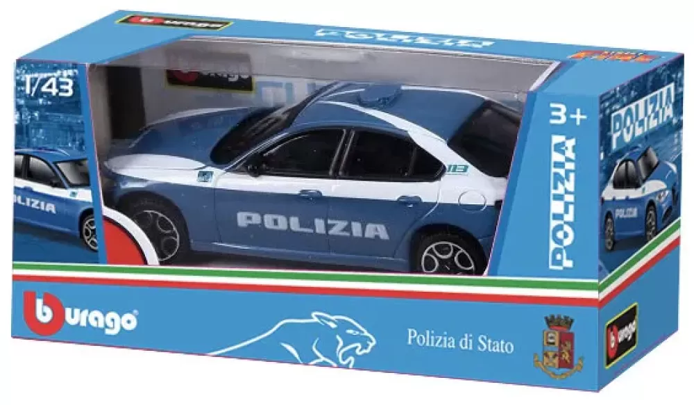 Discount Assortimento Auto Burago Polizia 1:43 Modellini Veicoli In Scala