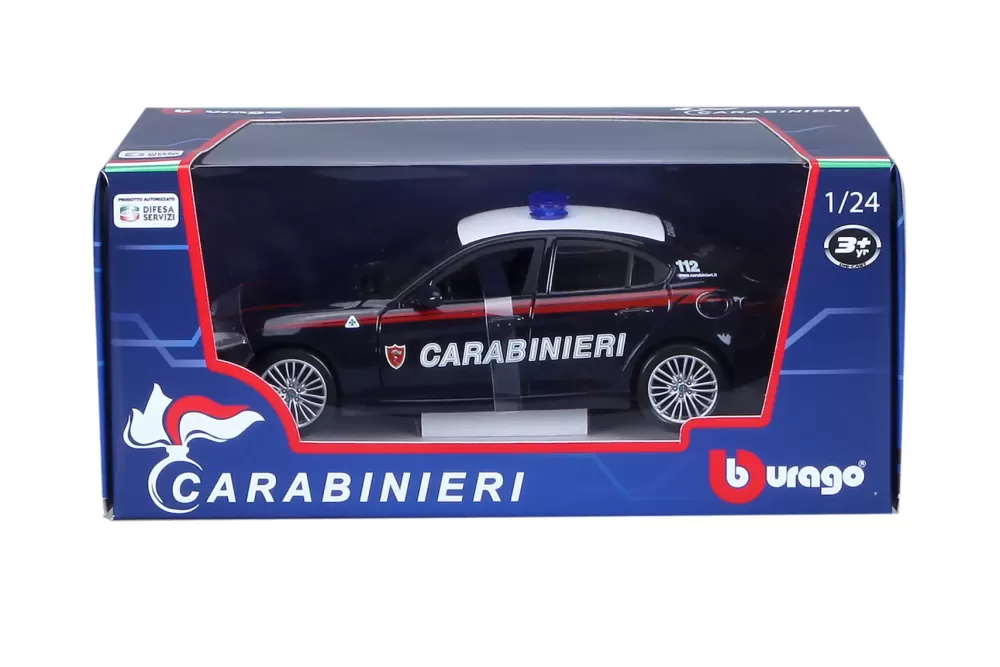 New Auto Alfa Romeo Con Licenza Ufficiale Carabinieri In Scala 1/24 Modellini Veicoli In Scala