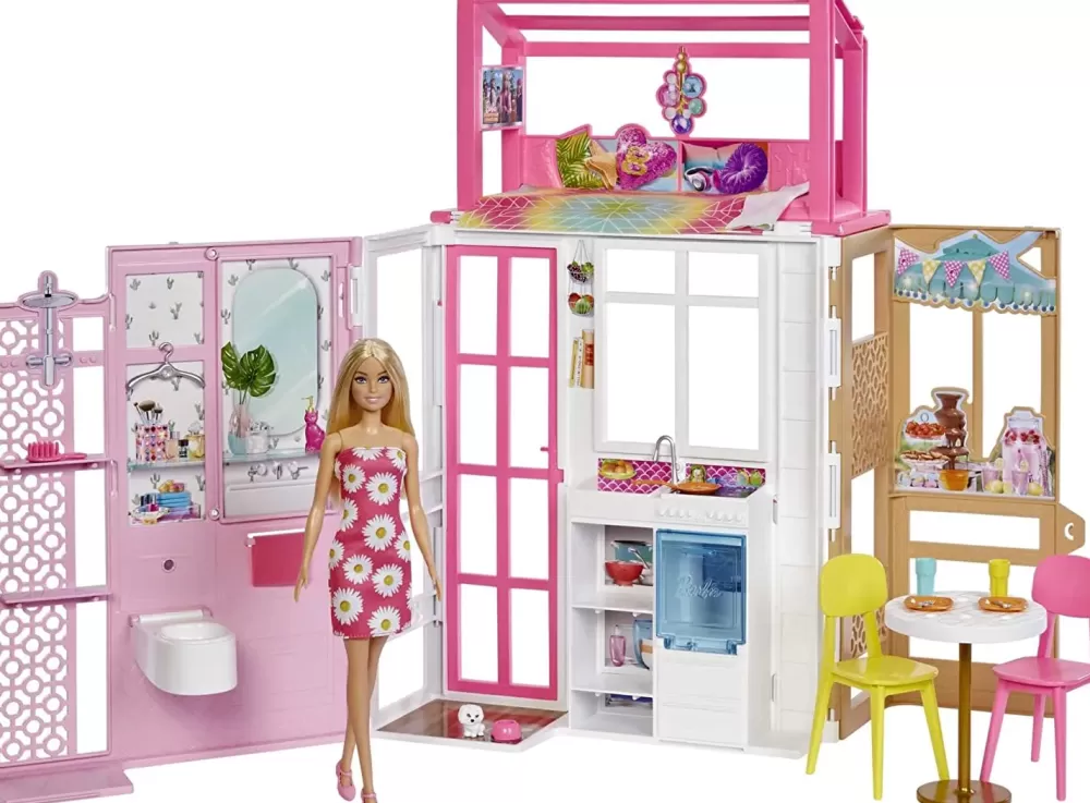 Fashion Barbie Loft 2022 Con Bambola. Questa Casa Di Barbie Completamente Ammobiliata Apre Le Porte A Storie Sempre Diverse, Con 2 Piani E 4 Aree Gioco! Case Delle Bambole