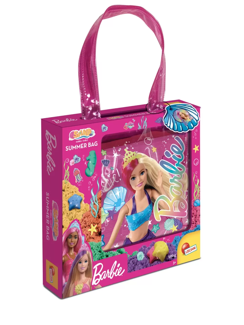 Store Barbie Sand Beach 500 G In A Shopper Summer Bag Mosaici, Sabbia, Glitter