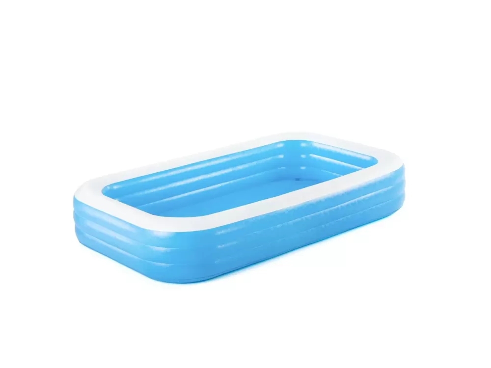 Shop Piscina Family Rettangolare A 3 Anelli Cm. 305X183X56 Gonfiabili Per Bambini