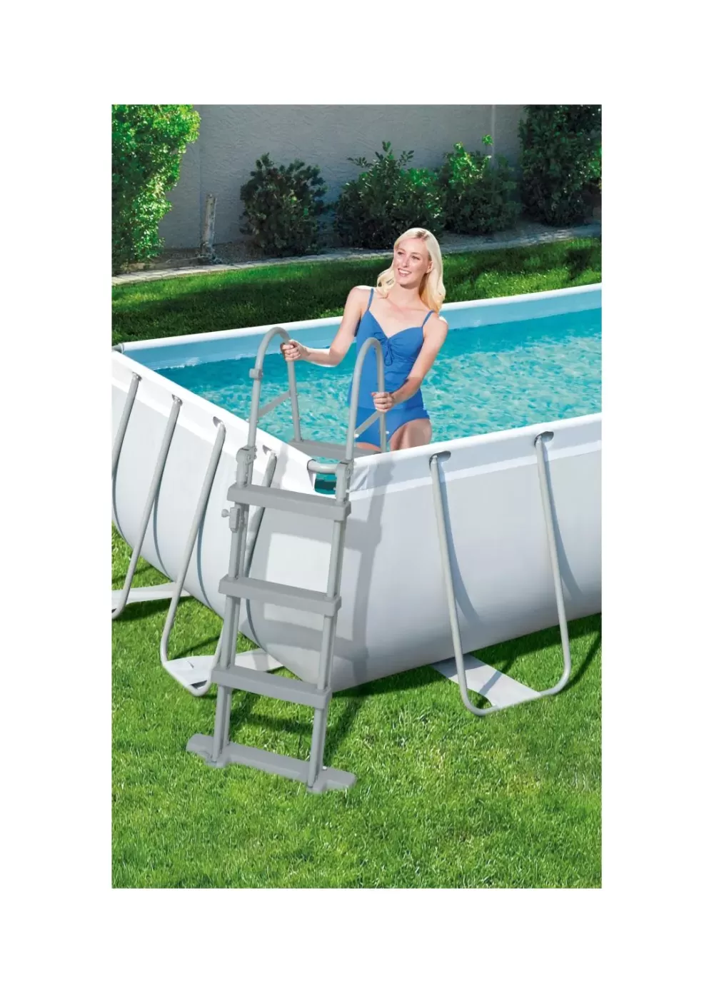 Cheap Piscina Power Steel Frame Rettangolare Cm. 404X201X100 Piscine Da Giardino