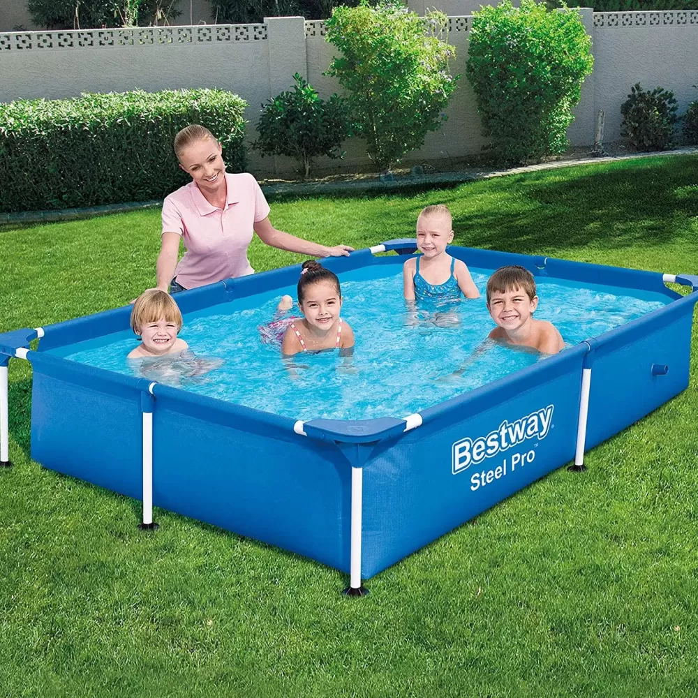 Best Sale Piscina Steel Pro Frame Rettangolare 221X150X43 Cm Piscine Da Giardino