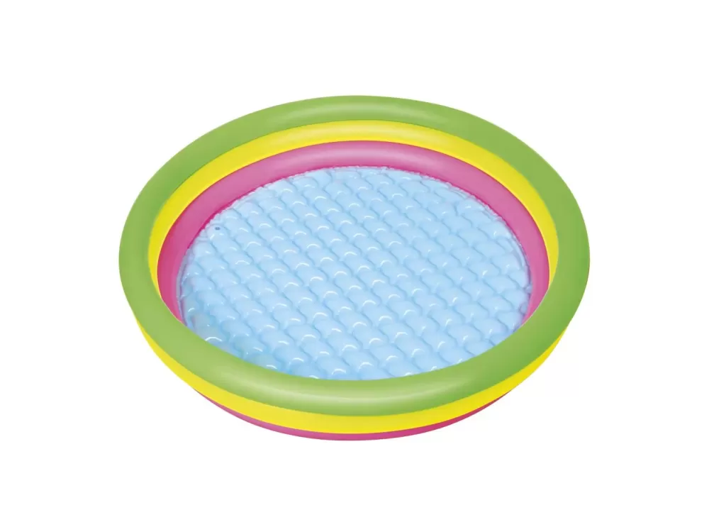 Outlet Piscina Summer 3 Anelli Color Con Fondo Gonfiabile 102X25 Cm Gonfiabili Per Bambini