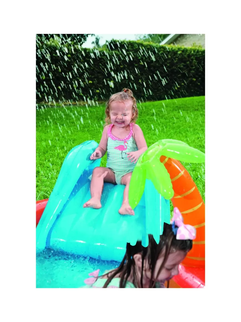 Cheap Play Center Vulcano 265X265X104 Cm Con Fondo Gonfiabile, Scivolo, Spruzzo, Gioco Con Anello E Palline Gonfiabili Per Bambini