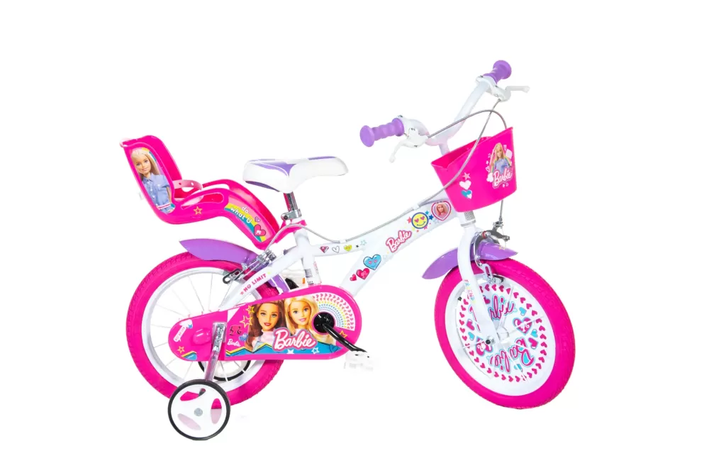 Sale Bicicletta 14 . Disco Ruota, Stabilizzatori, Porta Bambola E Cestino Anteriore Adatta Dai 5 Ai 7 Anni Biciclette Per Bambini