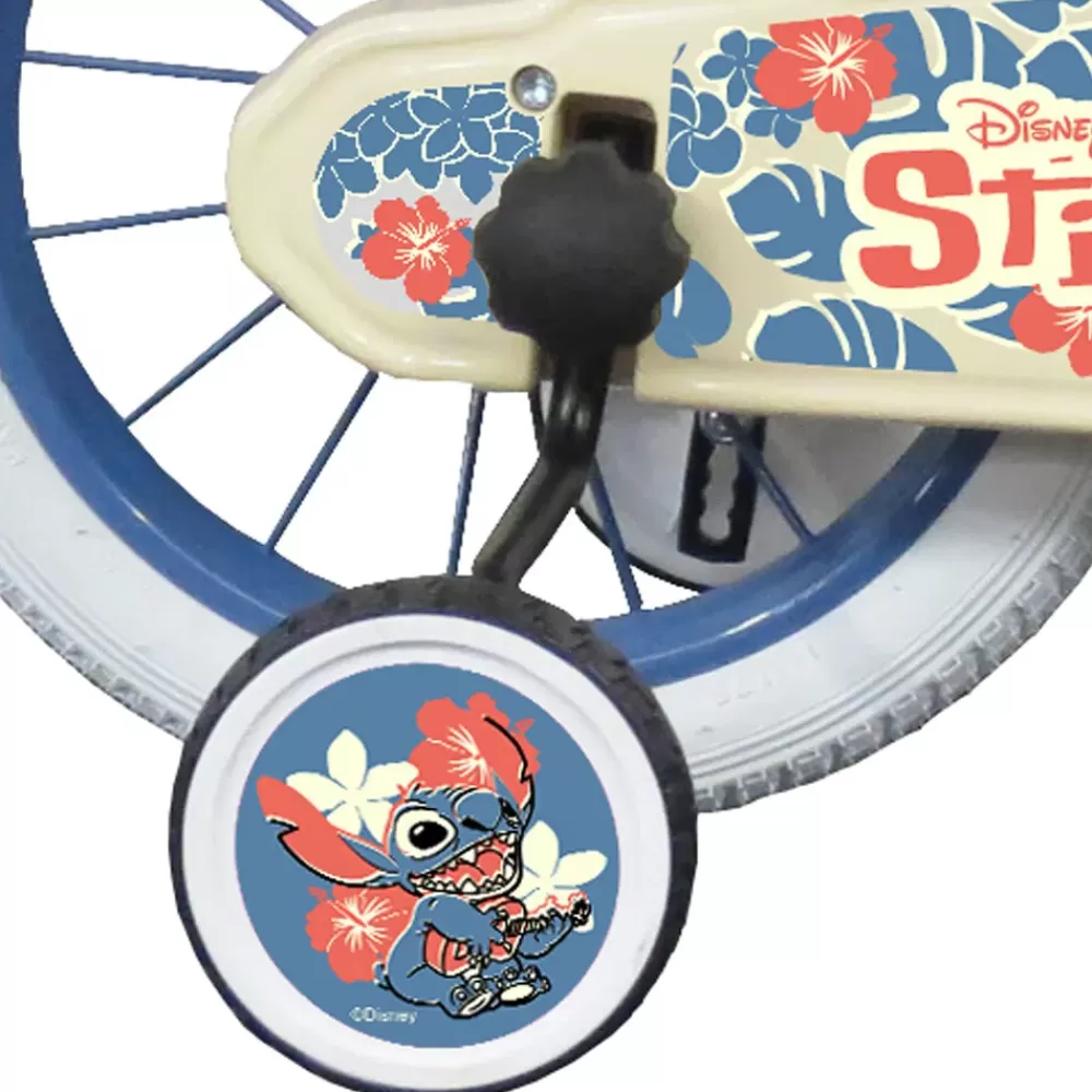 Outlet Bicicletta Da 14 Pollici Di Stitch, Con Cestino E Portabambole Biciclette Per Bambini