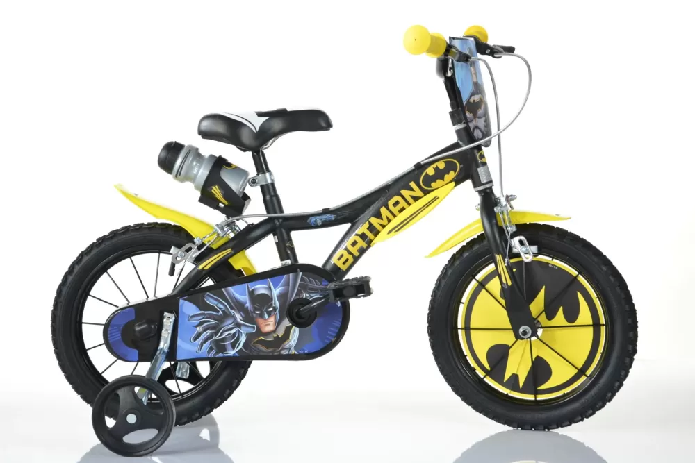 Best Sale Bicicletta Da Bambino Batman Ruota 14 Pollici Con Rotelle, Freno E Scudo Anteriore Adatta A 5-7 Anni Ideale Per Imparare A Pedalare In Autonomia Con Massima Sicurezza Biciclette Per Bambini