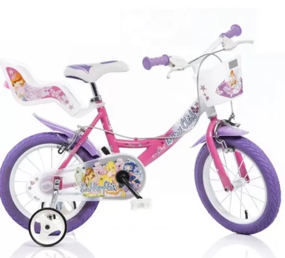 Best Sale Bicicletta 14" Con Portabambola, Freno E Cestino Anteriore Adatta Per Bambini Dai 5-7 Anni Biciclette Per Bambini