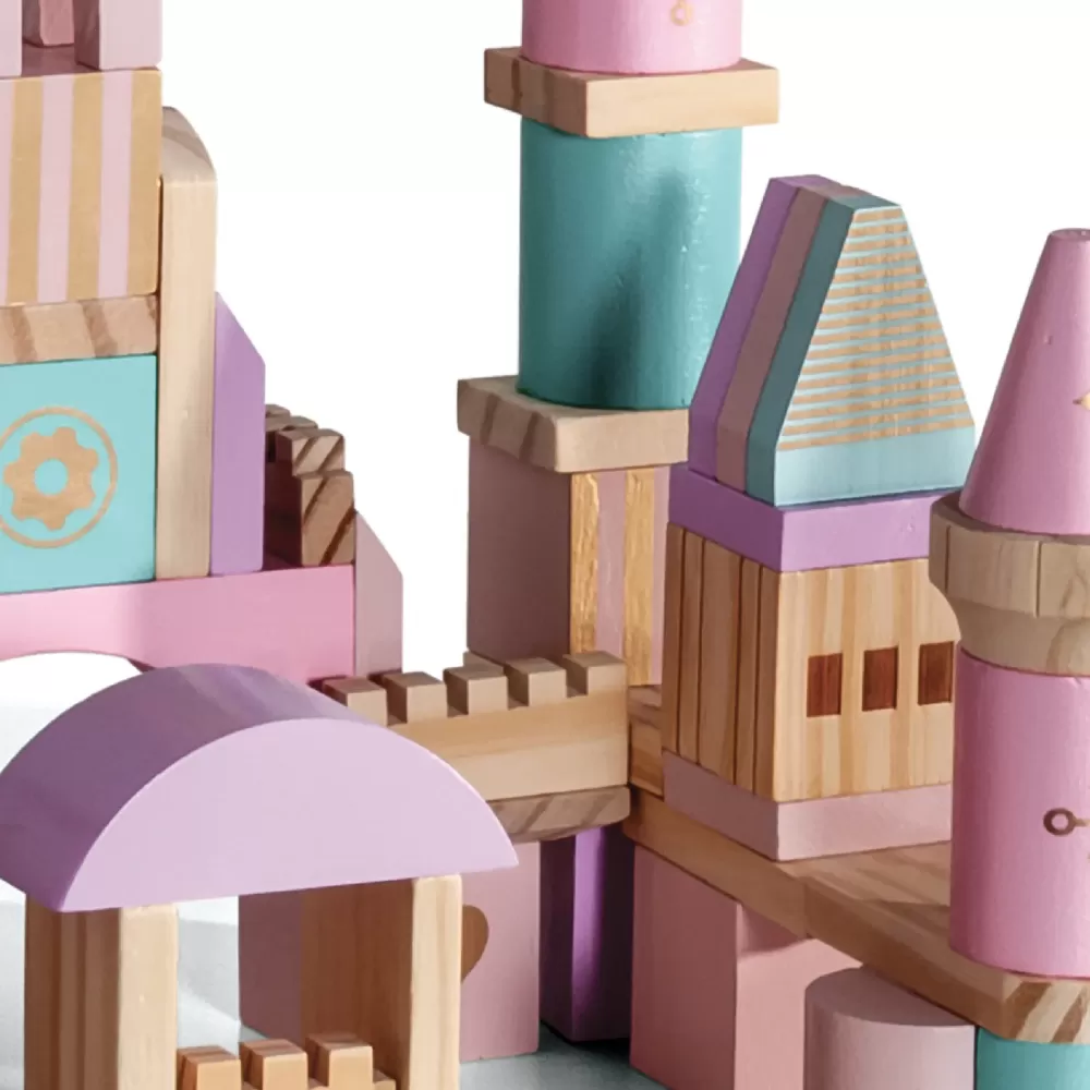 Cheap Castello Di Mattoncini In Legno Colorati Da 75 Pezzi Giochi Musicali