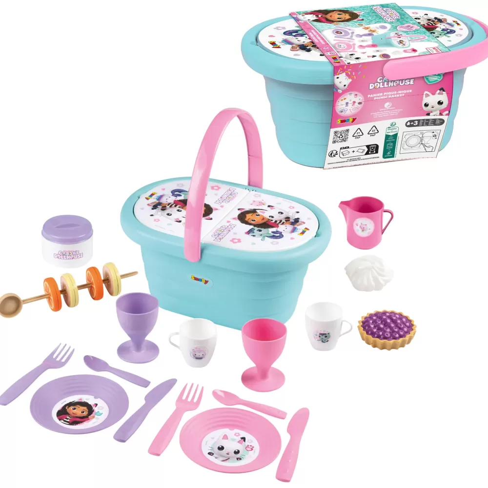 Hot Cestino Da Picnic Di Gabby Dollhouse Con 21 Accessori Giochi Di Emulazione