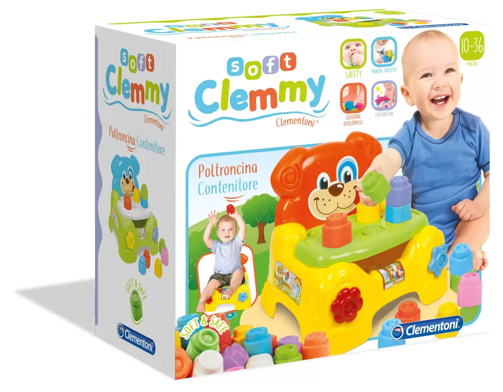 New Clementoni 17080 Poltroncina Portamattoncini Cagnolino Costruzioni Bambini