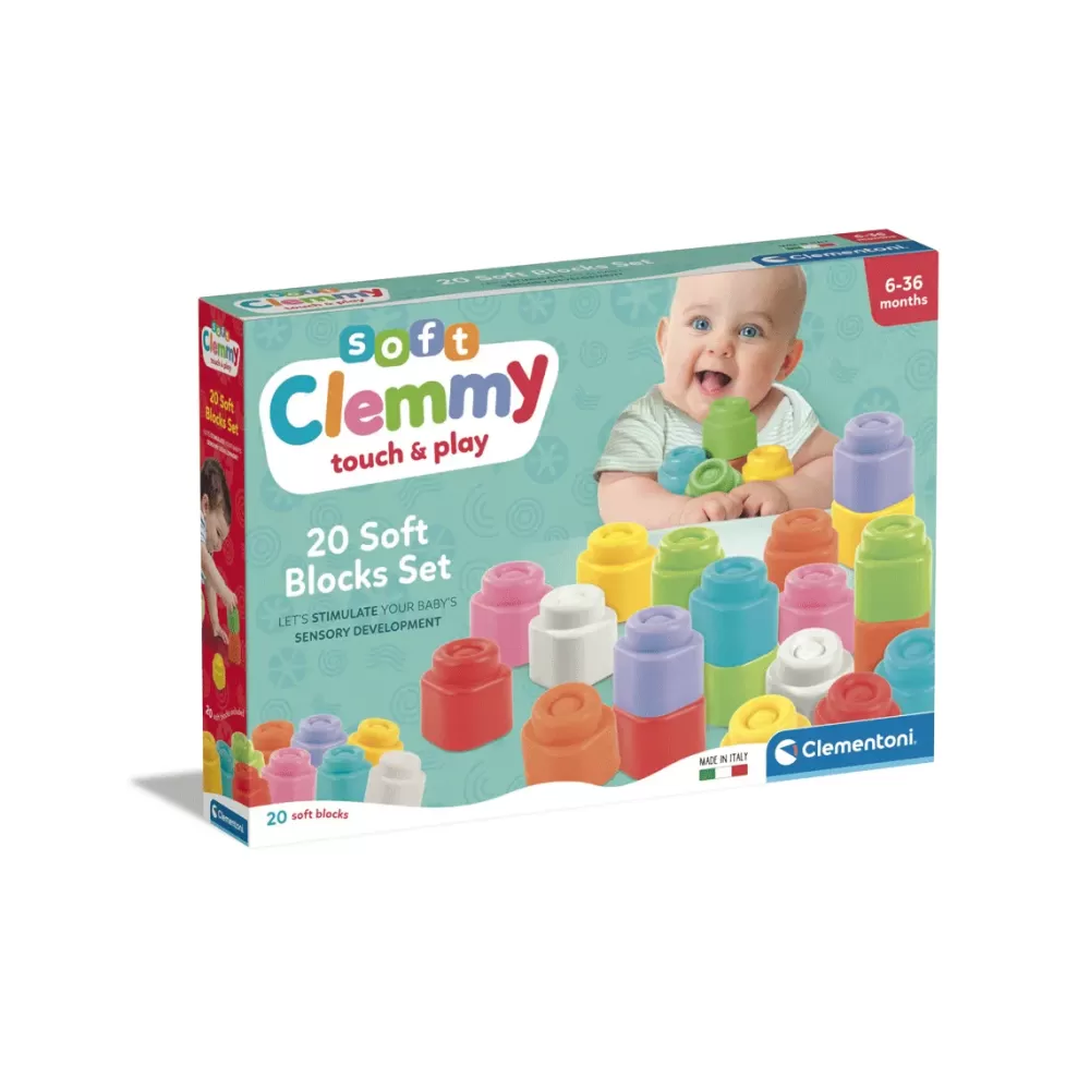 Store Clementoni 17989 Soft Confezione 20 Mattoncini Costruzioni Bambini