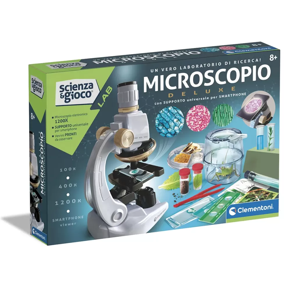 Shop Clementoni 19310 Lab Microscopio Deluxe Giochi Scientifici