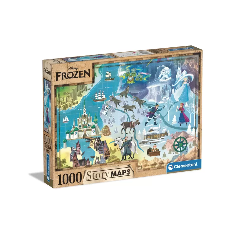 Fashion Clementoni Puzzle Disney Maps Frozen 1000 Pezzi, Puzzle Adulti Puzzle 1000 Pezzi