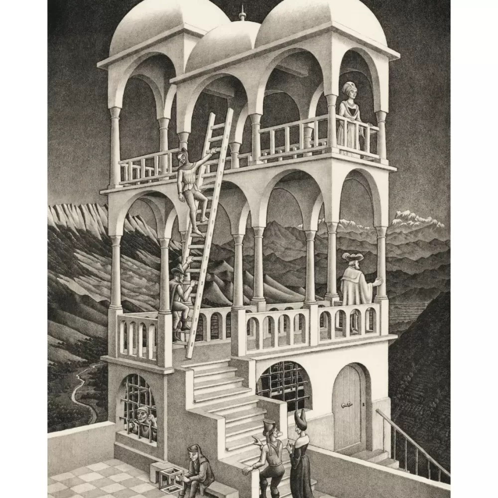 Shop Puzzle Novo Art Series M. C. Escher, "Belvedere" 1000 Pezzi, Puzzle Adulti Puzzle 500 Pezzi