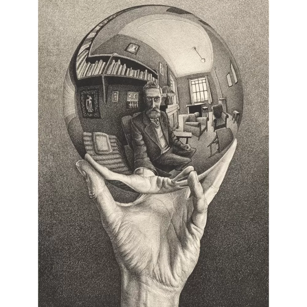 Outlet Puzzle Novo Art Series M. C. Escher, "Hand With Reflecting Sphere" 1000 Pezzi, Puzzle Adulti Puzzle 500 Pezzi