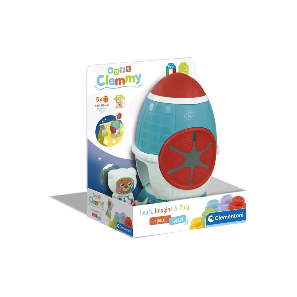 Hot Clementoni Soft Touch, Explore And Play Sensory Rocket, Mattoncini Morbidi Costruzioni Bambini