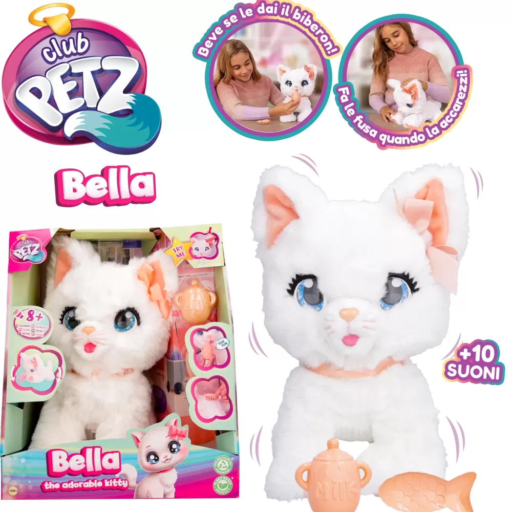 Clearance Club Petz Bella, The Adorable Kitty La Gattina Piu Coccolosa Che Ci Sia! Peluche Interattivi
