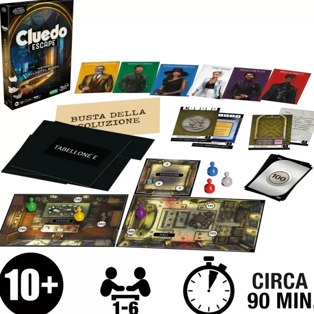 Fashion Cluedo Escape Mistero All'Hotel Black, Gioco Da Tavolo, Giochi In Versione Escape Room Da Risolvere 1 Volta Sola, Giochi Di Mistero, Dai 10 Anni In Su Giochi Di Strategia