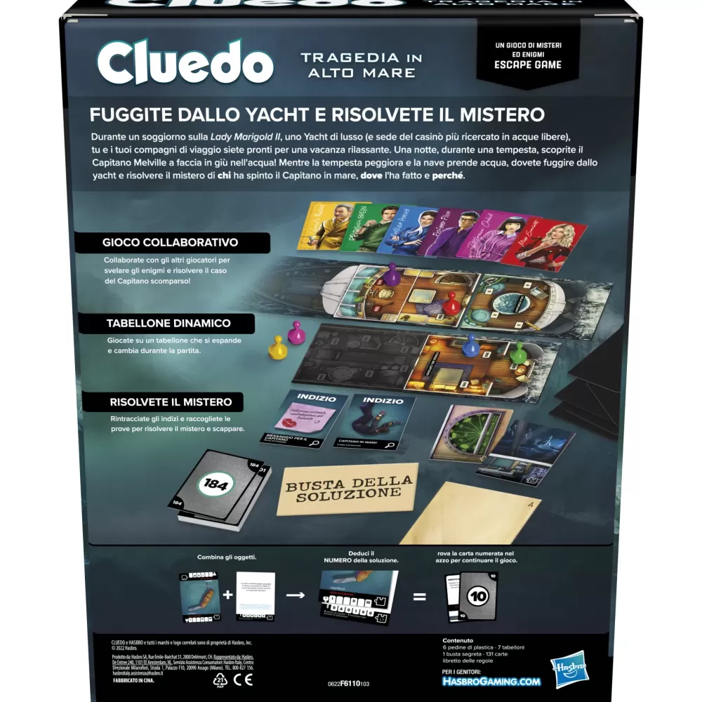 Clearance Cluedo Escape Tragedia In Alto Mare, Un Gioco Di Misteri Ed Enigmi In Versione Escape Game, Gioco Cooperativo Per Le Famiglie Giochi Escape Room Ed Enigmi