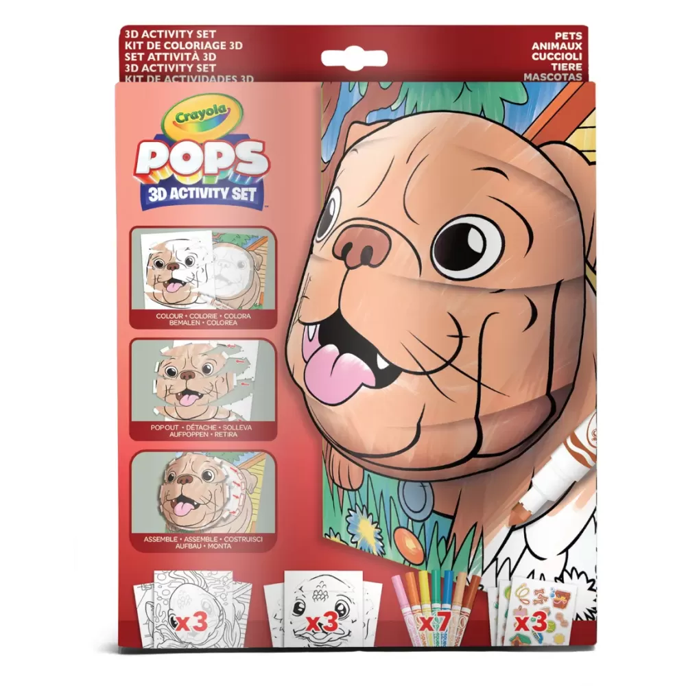 Shop Pops 3D Activity Set Cuccioli 3 Soggetti Colora E Crea Disegni Tridimensionali Kit Artistici E Pittura
