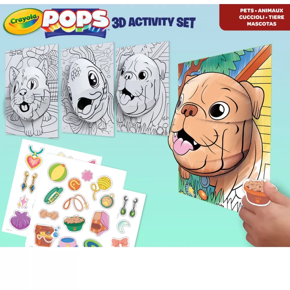 Shop Pops 3D Activity Set Cuccioli 3 Soggetti Colora E Crea Disegni Tridimensionali Kit Artistici E Pittura