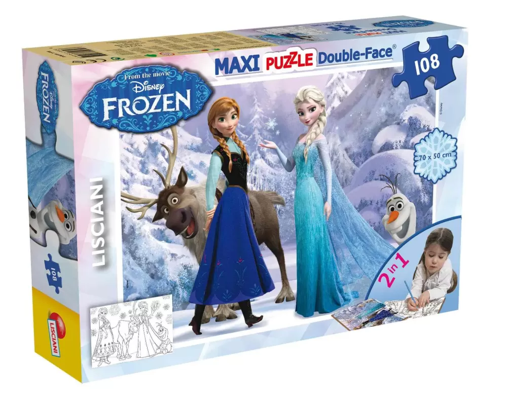 Shop Disney Puzzle Df Maxi Floor 108 Frozen Elsa And Anna Puzzle Per Bambini