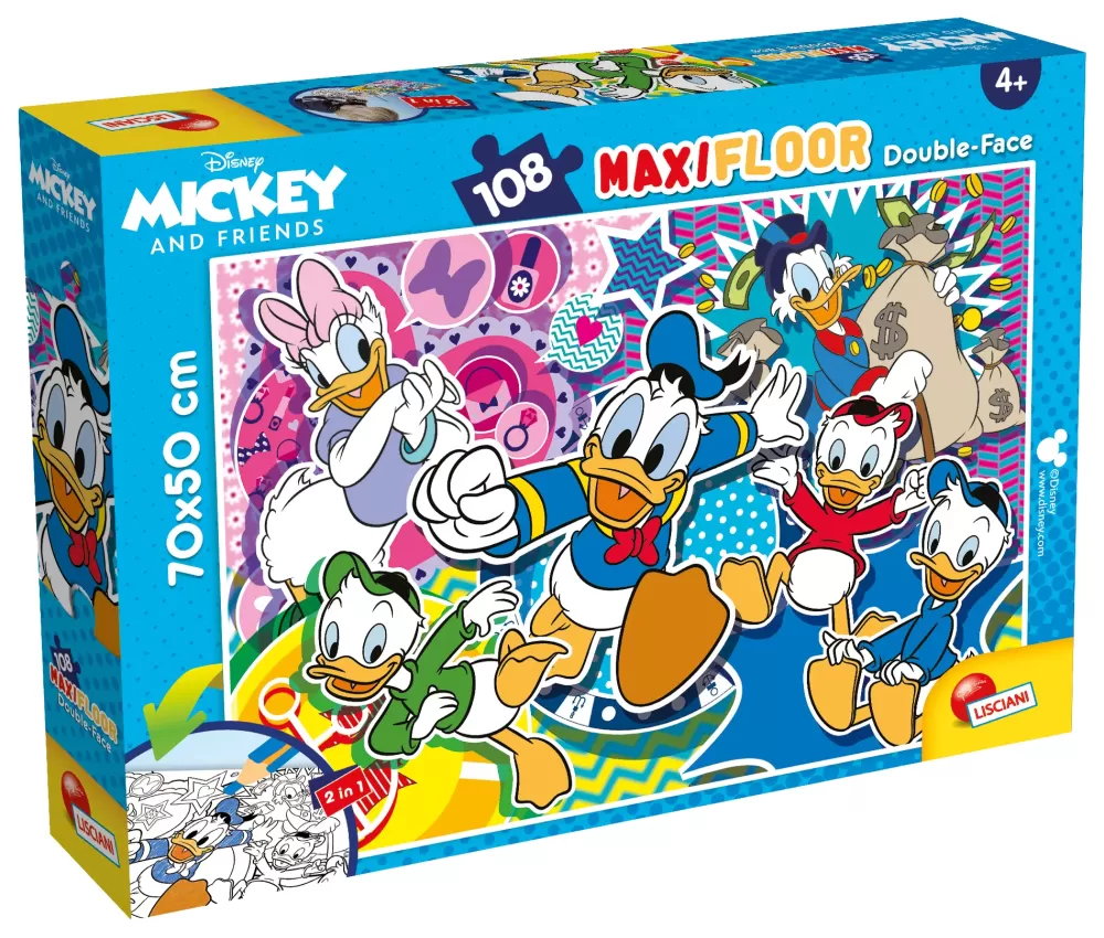 Outlet Disney Puzzle Df Maxi Floor 108 Paperino Puzzle Per Bambini