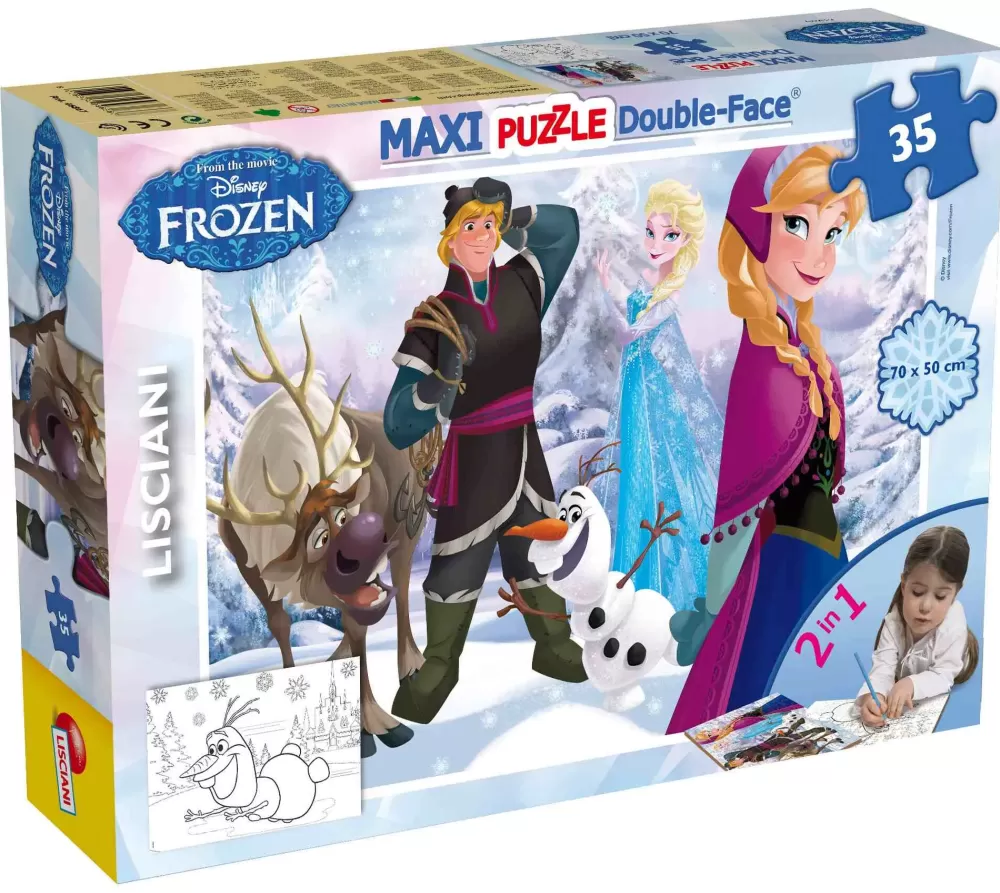 Shop Disney Puzzle Df Maxi Floor 35 Frozen Playing On The Ice Puzzle Per Bambini