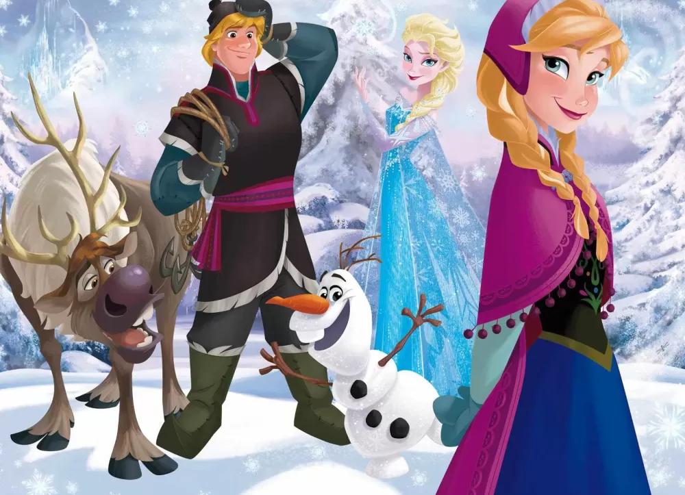 Shop Disney Puzzle Df Maxi Floor 35 Frozen Playing On The Ice Puzzle Per Bambini