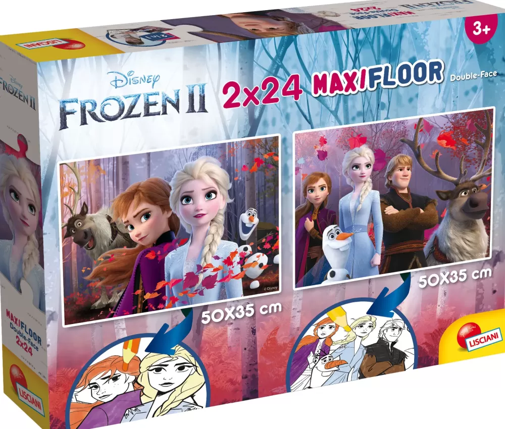 Flash Sale Disney Puzzle Maxifloor 2 X 24 Frozen Puzzle Per Bambini