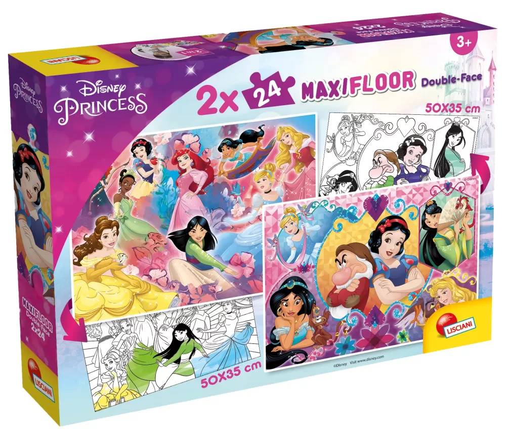 Best Sale Disney Puzzle Maxifloor 2 X 24 Princess Puzzle Per Bambini