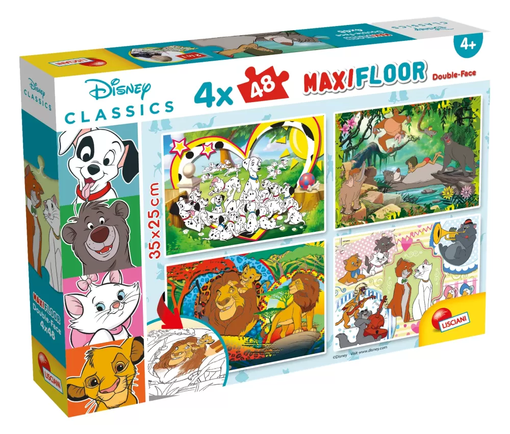 Best Disney Puzzle Maxifloor 4 X 48 Classic Misto Puzzle Per Bambini