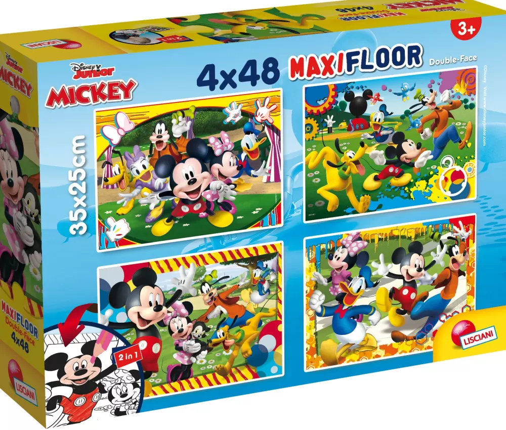 Best Sale Disney Puzzle Maxifloor 4 X 48 Mickey Puzzle Per Bambini