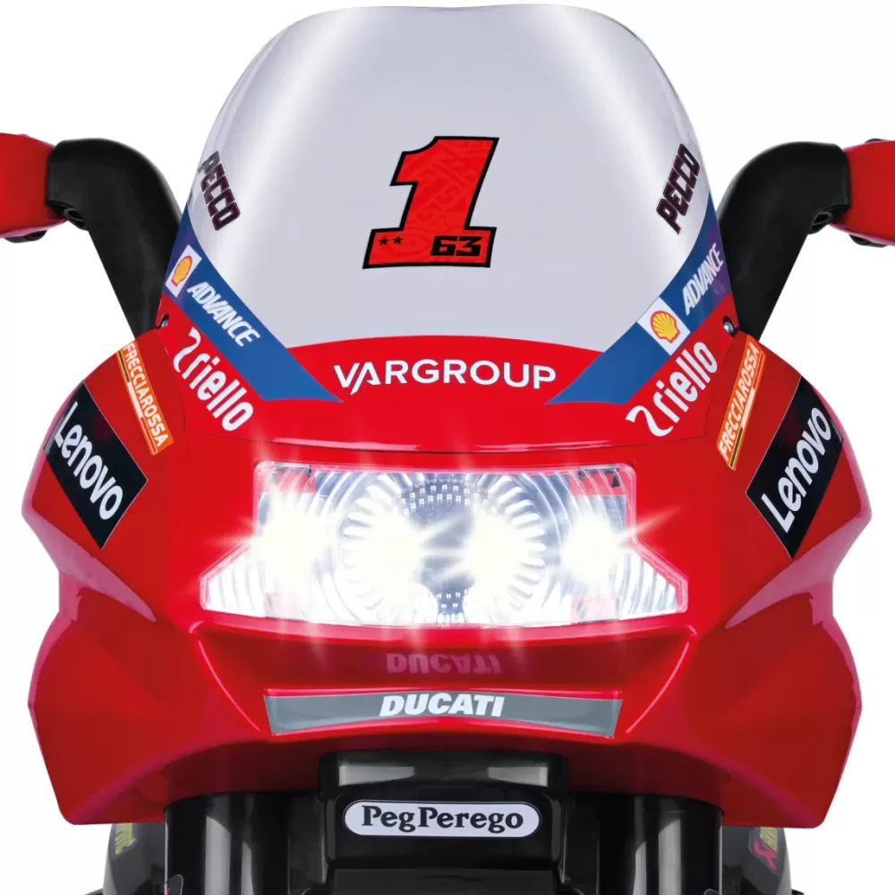 Discount Divertimento In Pole Position Con La Moto Elettrica Ducati Con Luci E Suoni Cavalcabili Elettrici