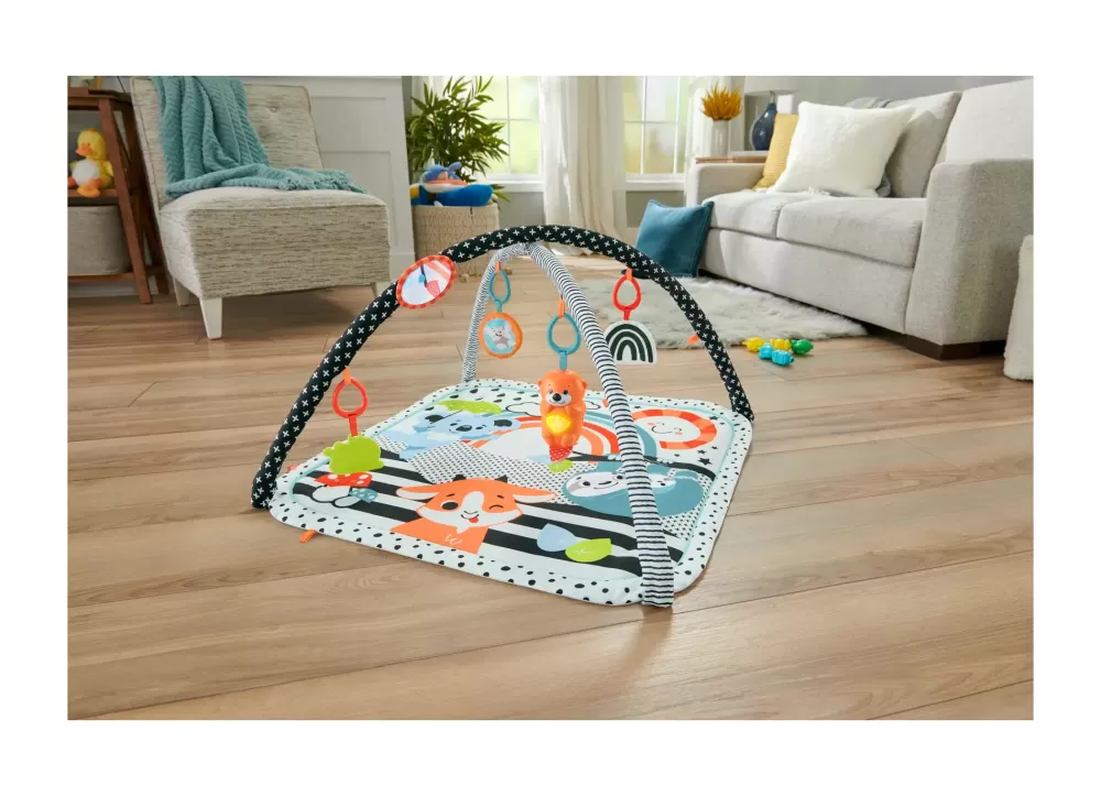 Outlet -Palestrina Luci E Suoni Degli Amici Animali 3 In 1, Tappetino Attivita Per Il Gioco A Pancia In Su O Distesi Sul Pancino, Giocattolo Per Neonati 0+ Mesi, Hbp41 Palestrine E Tappeti Gioco
