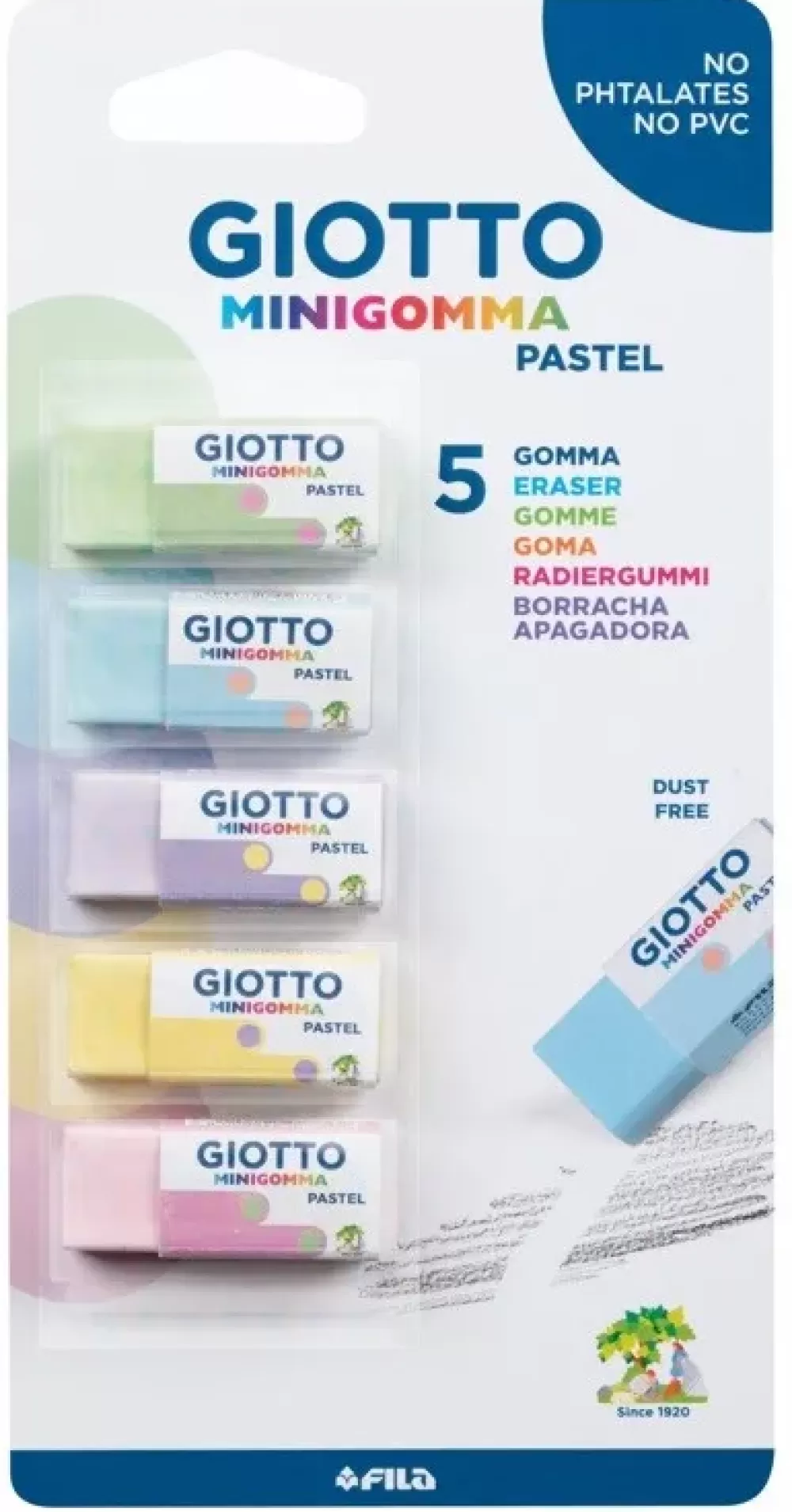 Online Mini Gomma Pastel Confezione 5 Minigomme Colori Pastello Cancelleria E Accessori