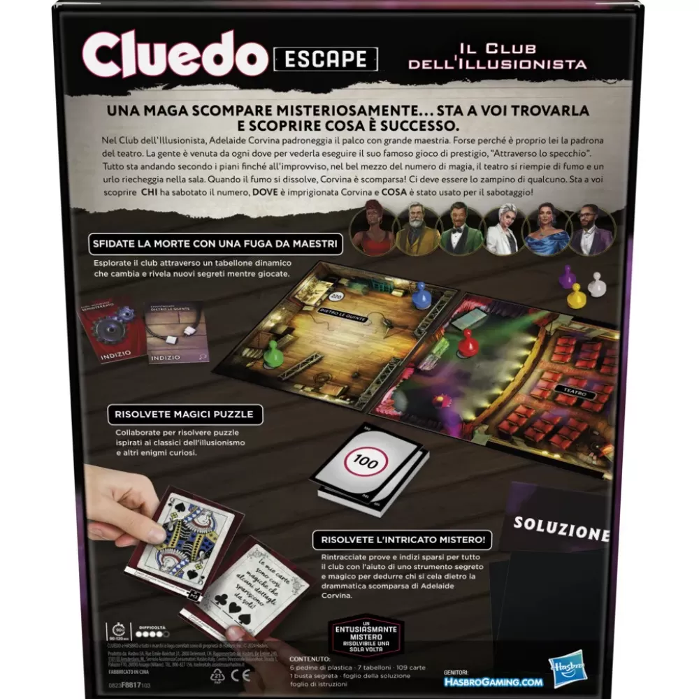 Cheap Cluedo Escape Il Club Dell'Illusionista, Gioco Di Mistero In Versione Escape Room Giochi Escape Room Ed Enigmi