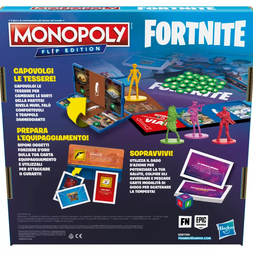 Shop Monopoly Fortnite Flip Edition, Gioco Da Tavolo Dai 13 Anni In Su Giochi In Scatola Per Famiglia
