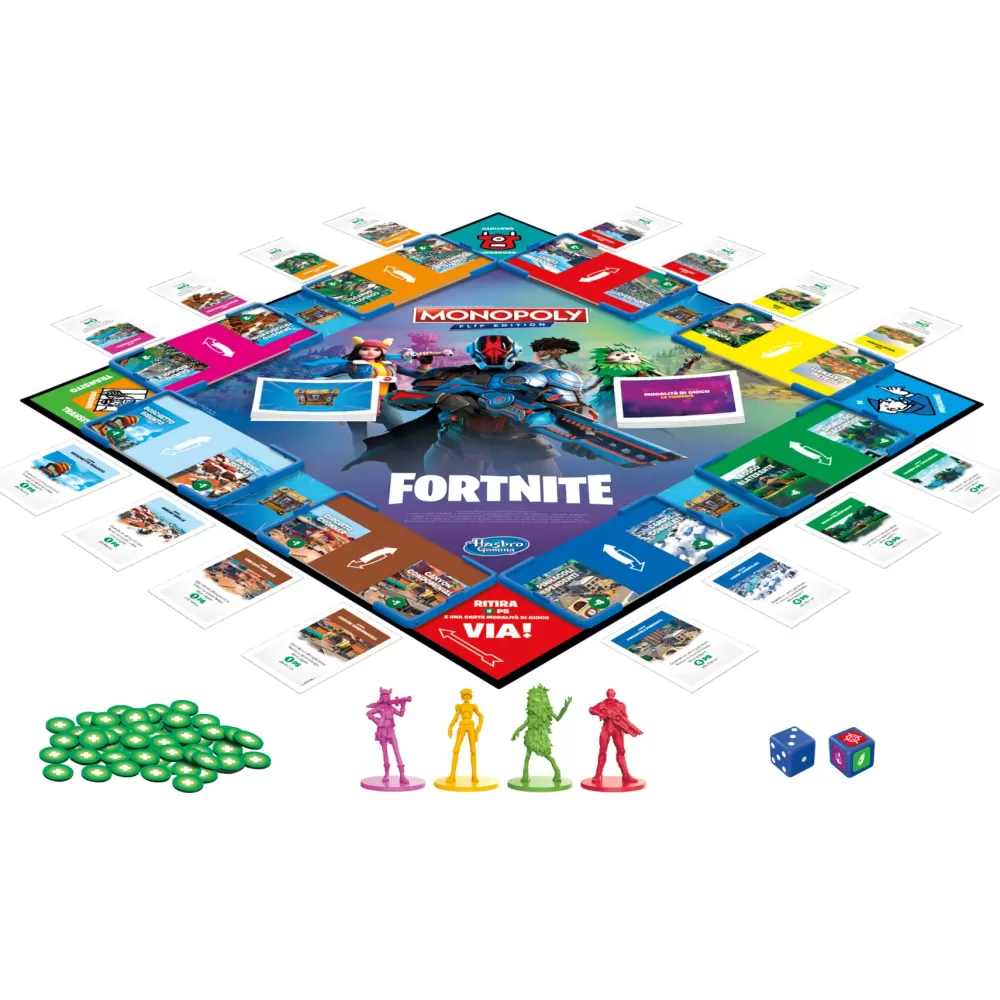 Shop Monopoly Fortnite Flip Edition, Gioco Da Tavolo Dai 13 Anni In Su Giochi In Scatola Per Famiglia