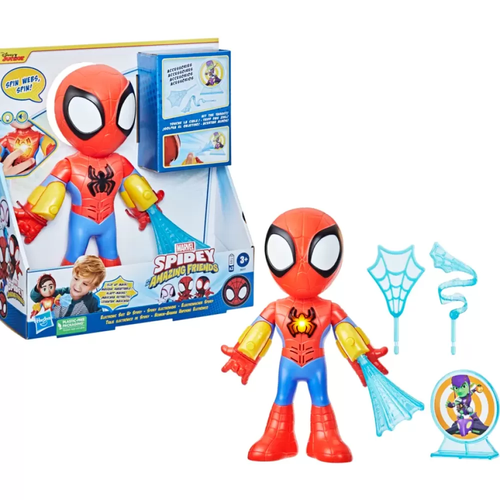 New Hasbro Marvel " E I Suoi Fantastici Amici", Tuta Elettronica, Action Figure Di , Giocattoli Spider-Man Mondi Immaginari