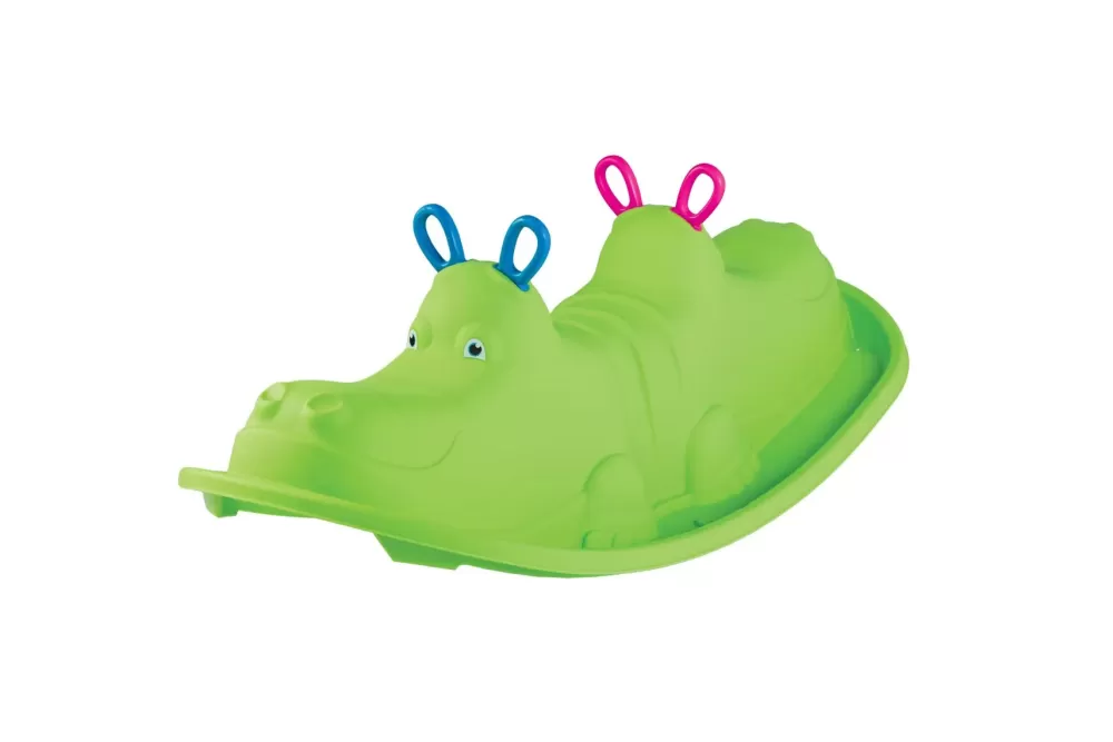 Hot Hippo Rocker A Forma Di Ippopotamo Con Maniglie Colorate Divertiti Mentre Dondoli! Dondoli