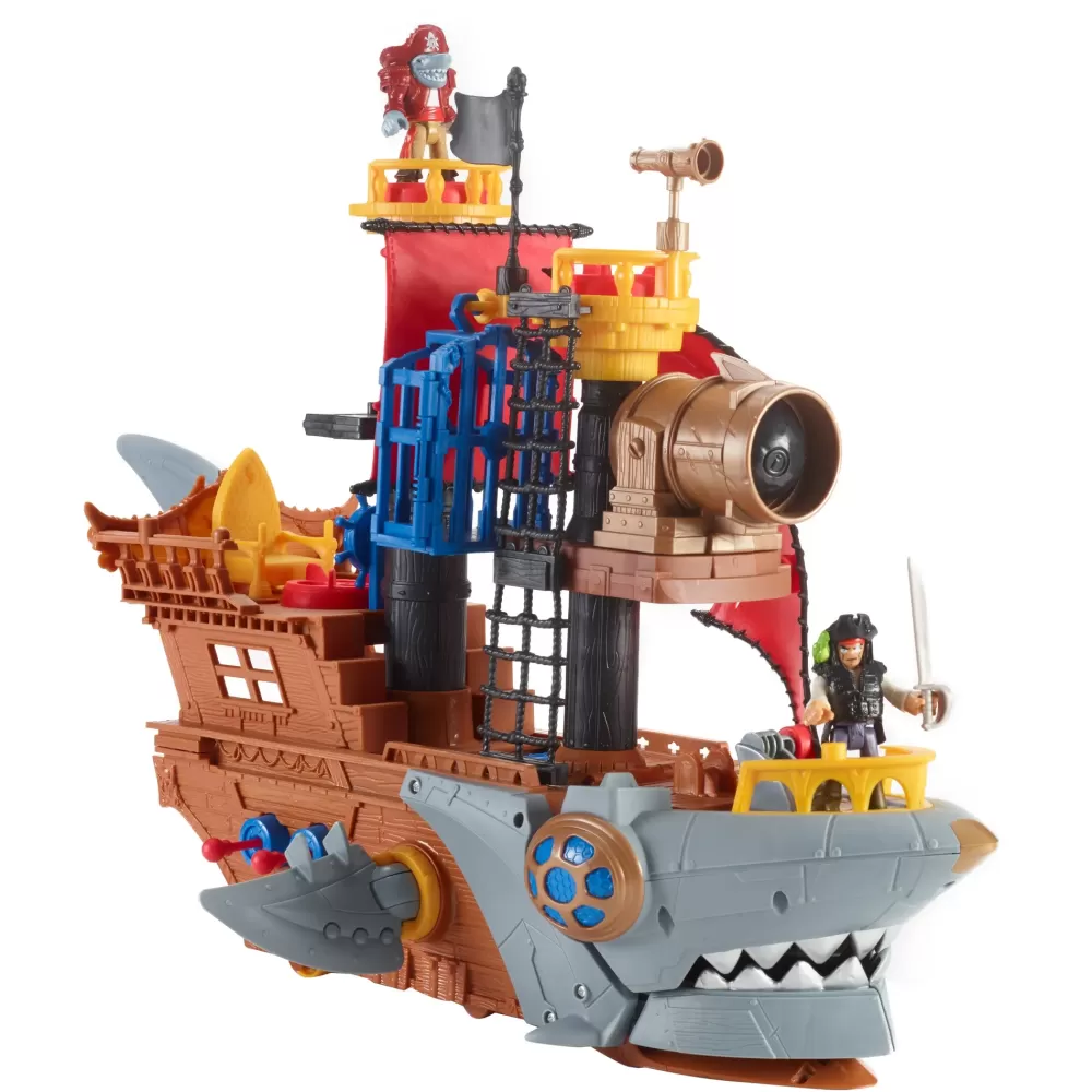 Best Sale Il Galeone Dei Pirati A Forma Di Squalo Con Mini Personaggi E Accessori Inclusi Mondi Immaginari