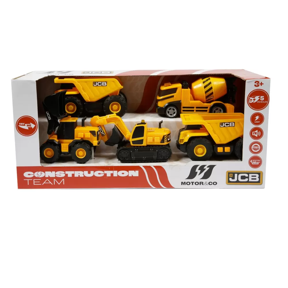 Outlet Jcb Construction Team 5Pcs Garage E Circuiti