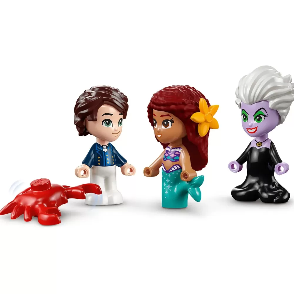 Outlet Disney Princess 43213 Libro Delle Fiabe Della Sirenetta Con Micro Bamboline Di Ariel, Principe Eric E Ursula, Film 2023 Mattoncini