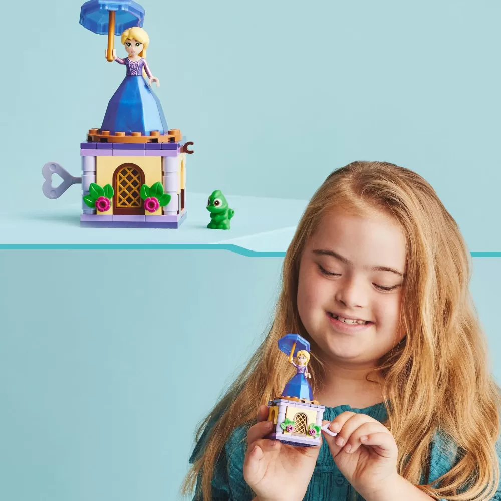 Sale Disney Princess 43214 Rapunzel Rotante, Giocattolo Da Costruire Con Mini Bambolina In Abito Di Diamante, Giochi Bambini Mattoncini